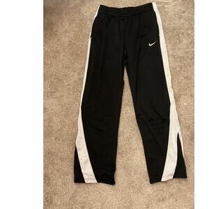 Nike Women's Retro Y2K Black/White Warm Up Athletic Side Zipper Workout Pants, M